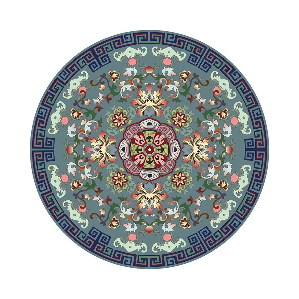 60cm Round Floor Mat Home Room Anti Slip Rug - Style 3