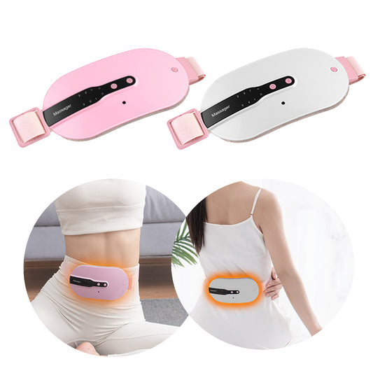 2Pcs Smart Uterine Warming Belt with 3 Heat Levels 3 Vibration Massage Modes