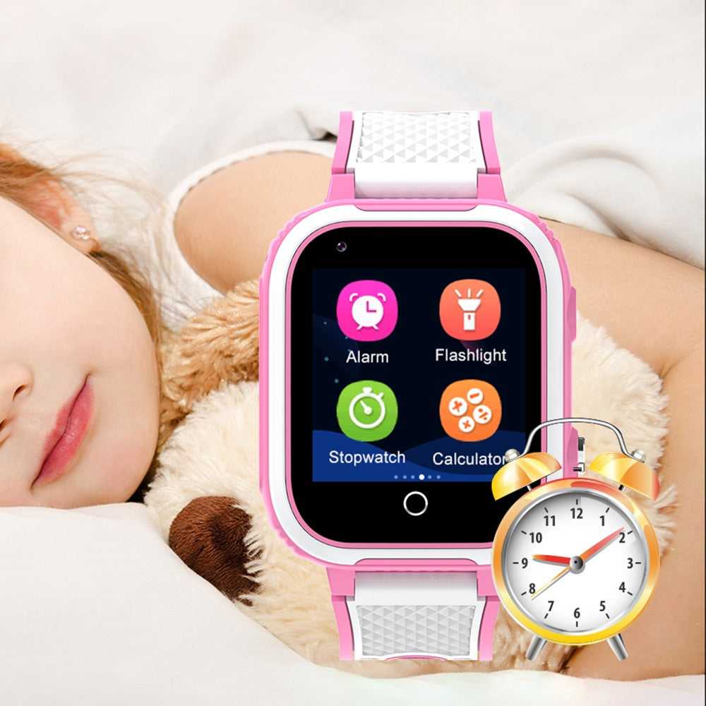 Pink 4G Kids Smart Watch SOS Video Phone Call Compatible with Android iOS
