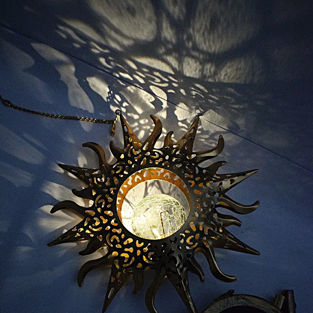 LED Solar Wind Chimes Light Outdoor Metal Wind Chime Decor - Sun Style