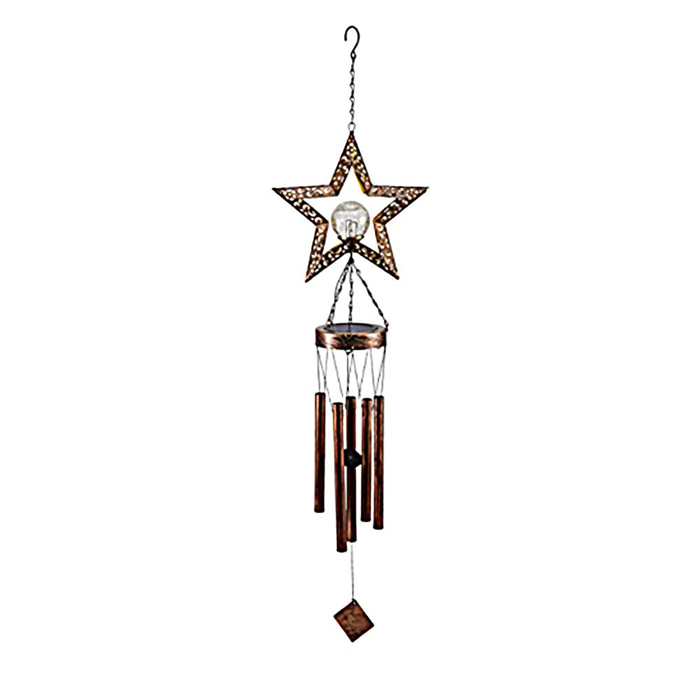 LED Solar Wind Chimes Light Outdoor Metal Wind Chime Decor - Star Style