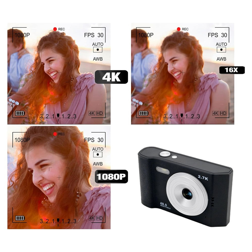 1080P HD Digital Camera with 32G Memory Card - Black