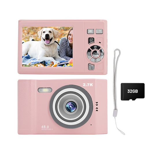 1080P HD Digital Camera with 32G Memory Card - Pink