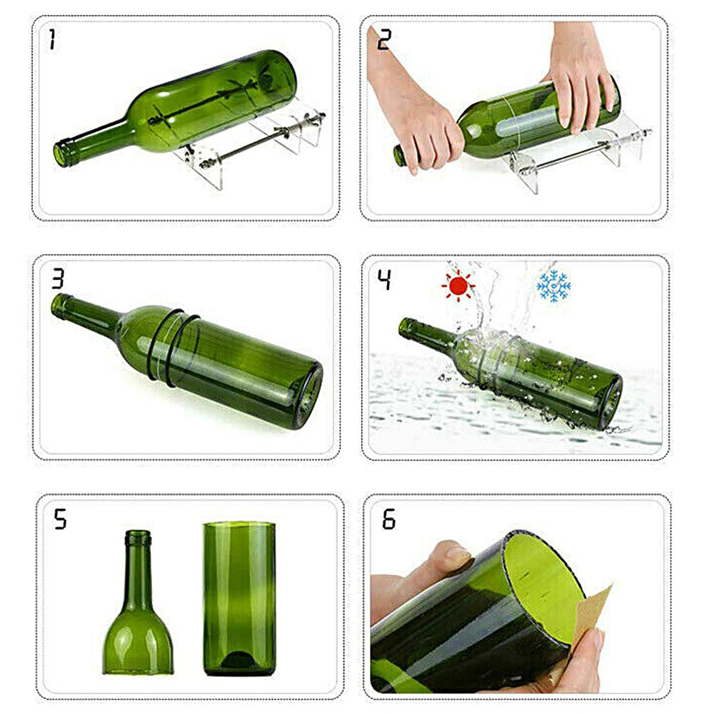 2 X Glass Bottle Cutter Kit Round Bottle DIY Cutting Tool for Beer Bottle