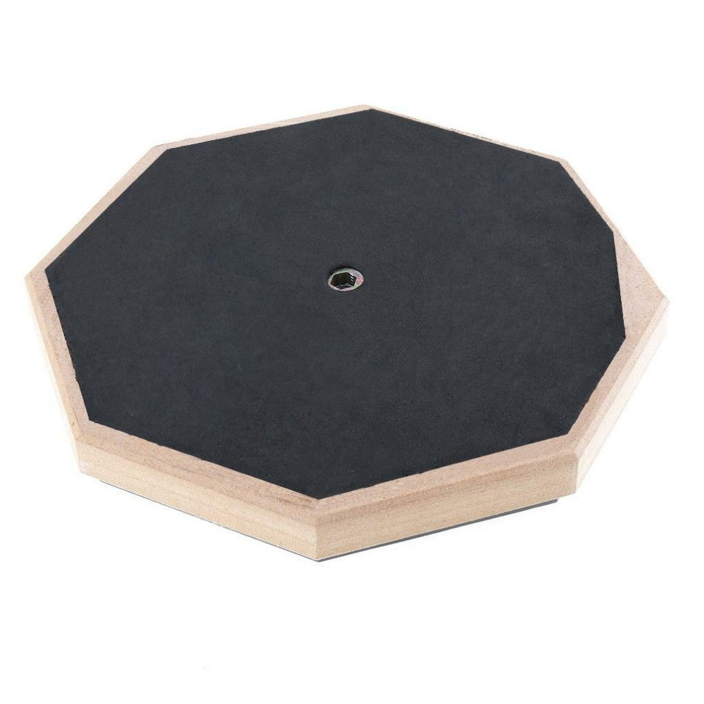 20cm Drum Practice Pad Rubber Dumb Drum with Drum Stand for Beginner - Black