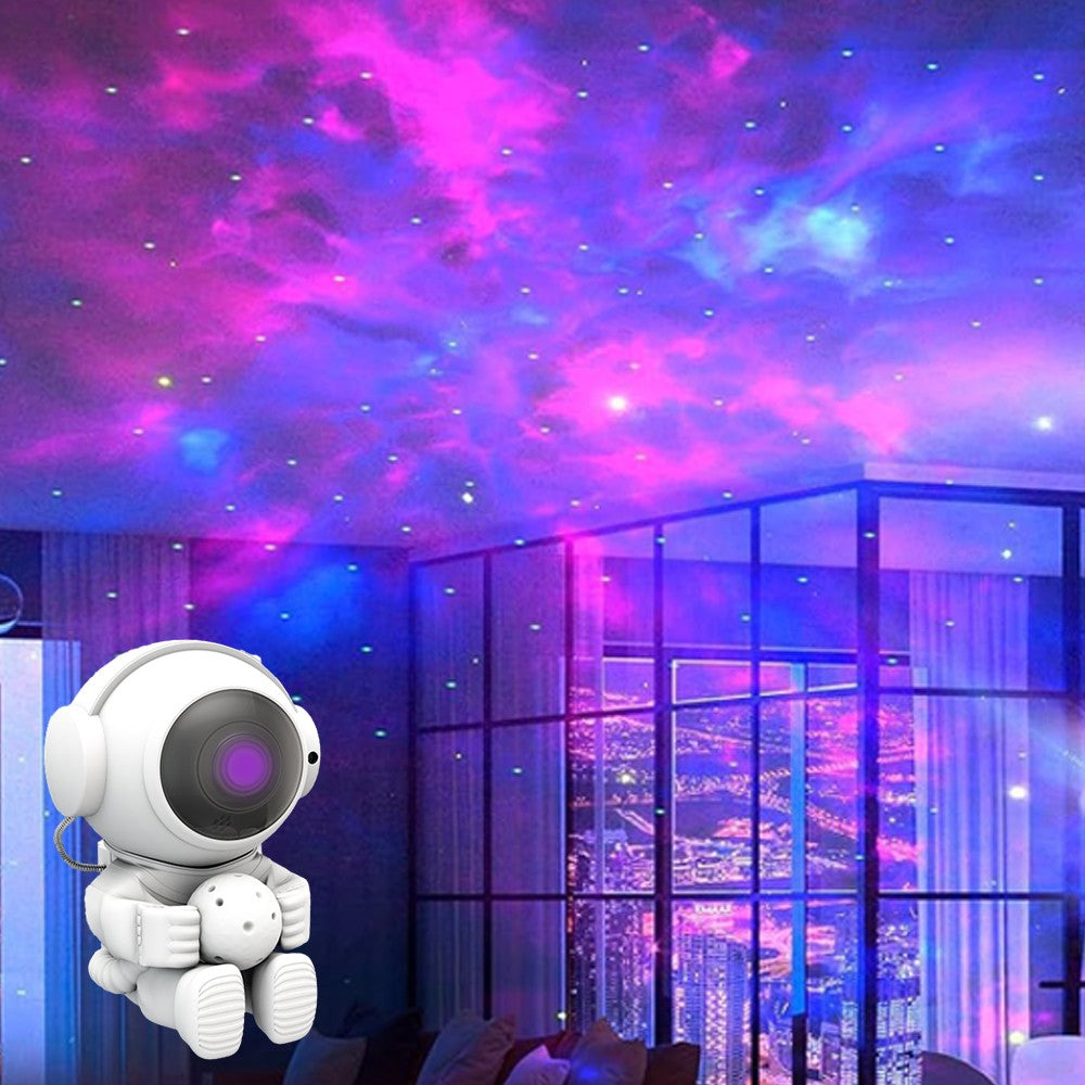 Sitting Astronaut Galaxy Starry Sky Projector Night Light with Remote Control