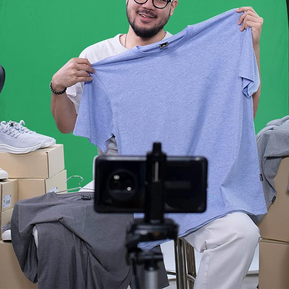 2 In 1 Collapsible Backdrop Cloth Pop Up Chroma Key Background Panel Blue Green 150x100cm