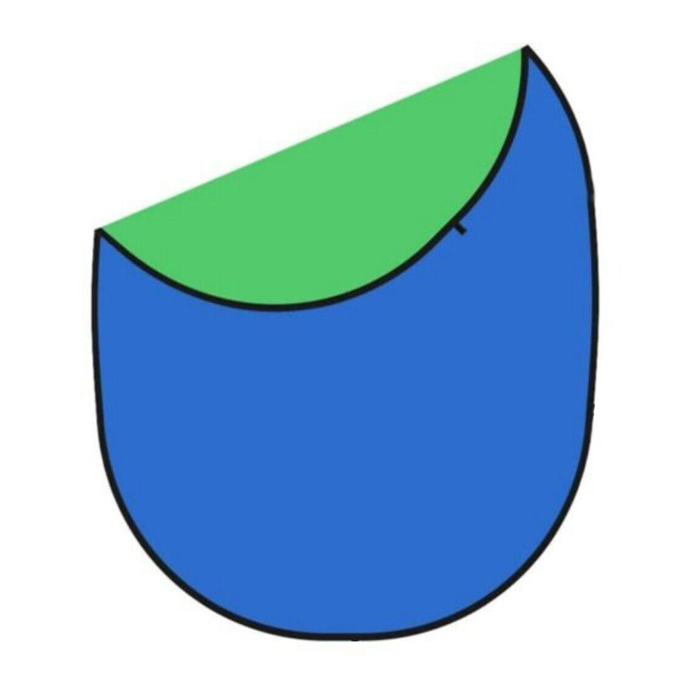 2 In 1 Collapsible Backdrop Cloth Pop Up Chroma Key Background Panel Blue Green 200x150cm