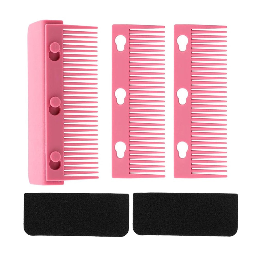Removable Clip-On Flat Iron Comb Attachment - Pink