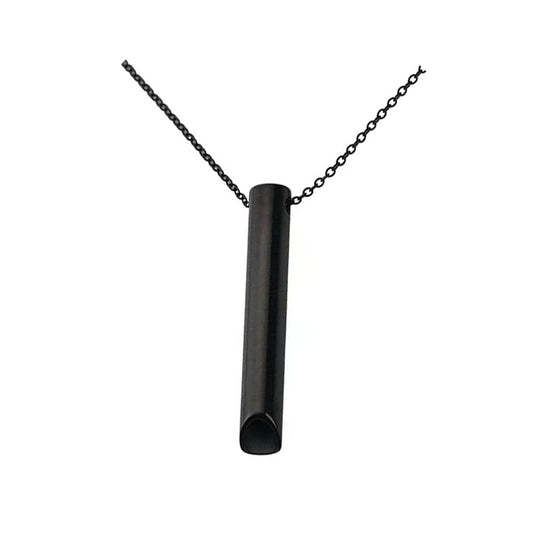 1Pc Mindful Breathing Necklace Meditation Anxiety Stress Relief Tool - Black