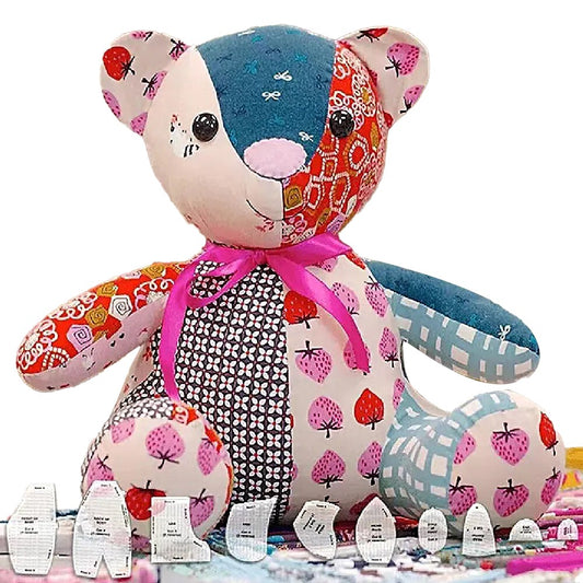 10-Piece Memory Bear Template Cutting Ruler Set Beginners Sewing Template - S