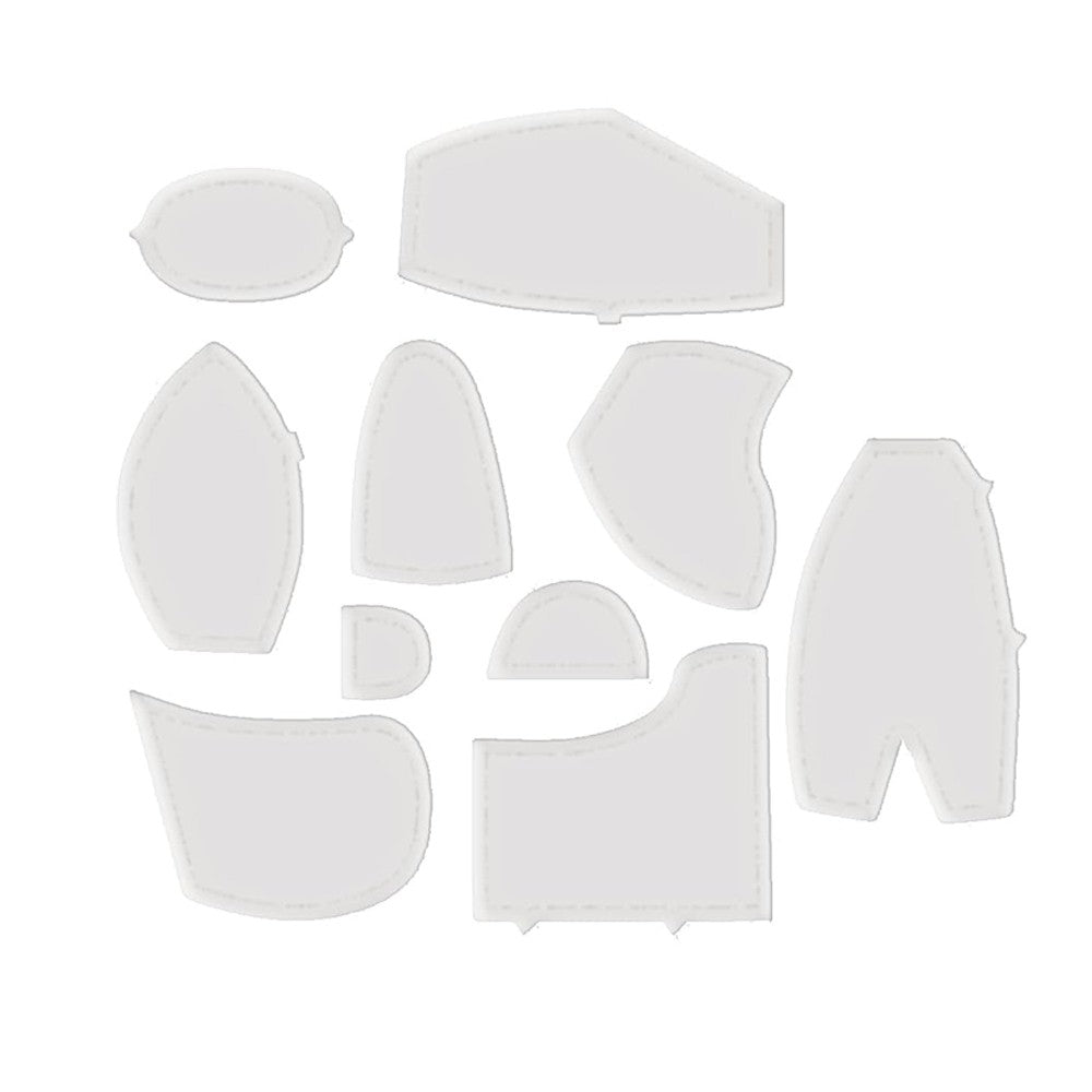 10-Piece Memory Bear Template Cutting Ruler Set Beginners Sewing Template - M