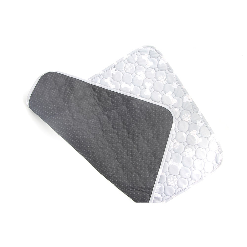 100x70cm Washable Dog Pee Pad Puppy Pee Training Absorbent Mat - Grey Print