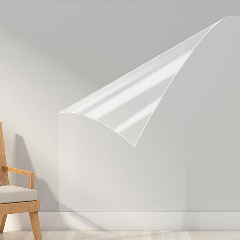 2 Rolls of 300x60cm Static Cling Wall Protective Film Transparent Wall Protector