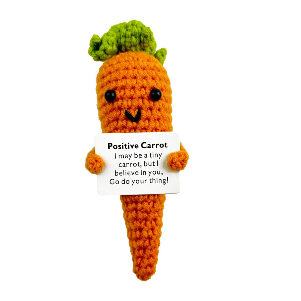 3Pcs Mini Positive Crochet Doll with Positivity Affirmation Card
