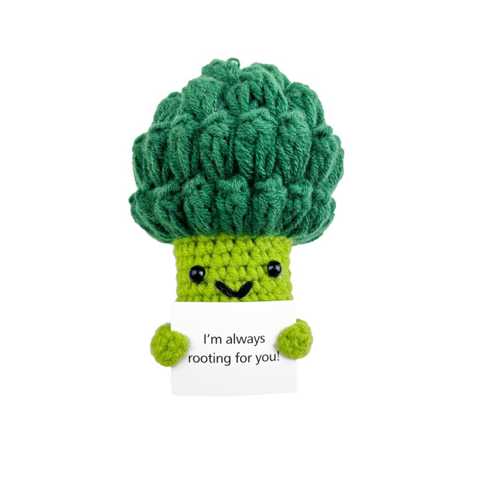 1Pc Mini Positive Crochet Doll with Positivity Affirmation Card - Style 2