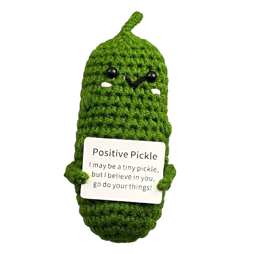 1Pc Mini Positive Crochet Doll with Positivity Affirmation Card - Style 3