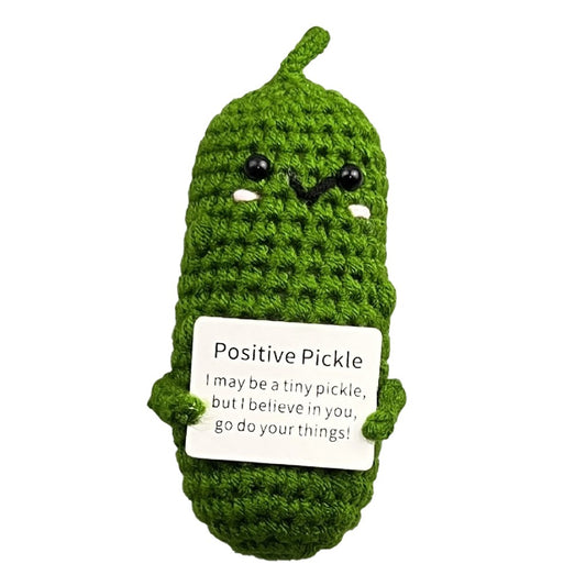 1Pc Mini Positive Crochet Doll with Positivity Affirmation Card - Style 3