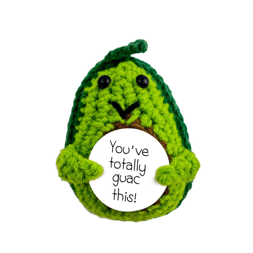 1Pc Mini Positive Crochet Doll with Positivity Affirmation Card - Style 4