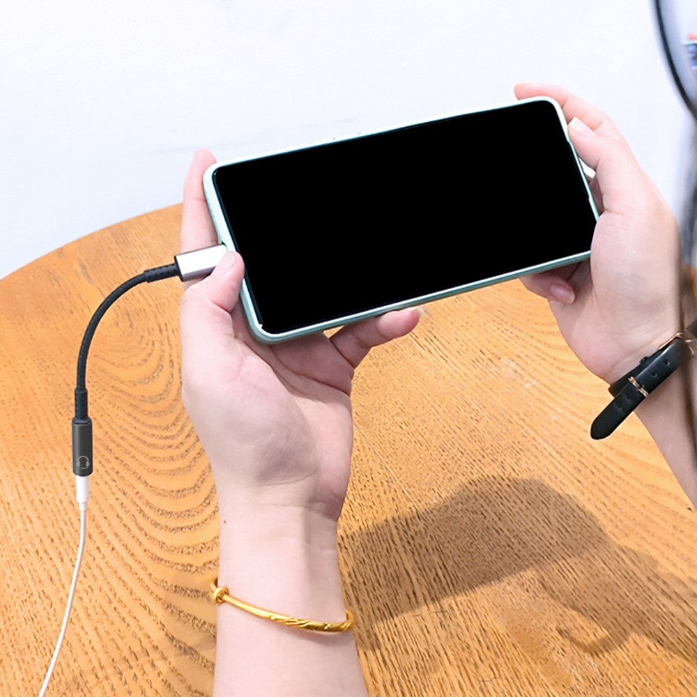 1Pc USB Type C to 3.5mm Female Headphone Jack Adapter AUX Speaker Audio Cable