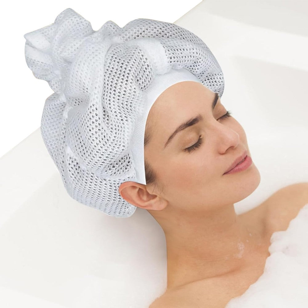 Net Plopping Cap for Drying Curly Hair Net Plopping Bonnet With Drawstring
