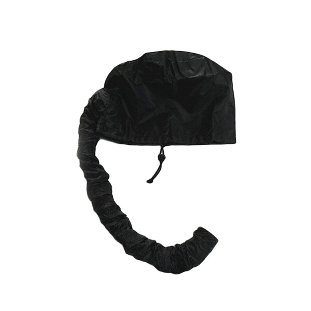 Black Hair Drying Cap with Adjustable Net Plopping Cap for Drying Curly Hair
