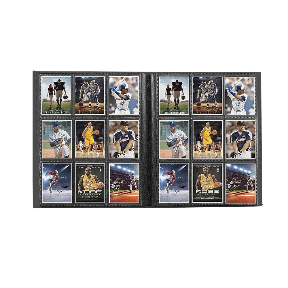 9-Pocket Card Binder Card Collection Album Folder for 360 Cards - Black