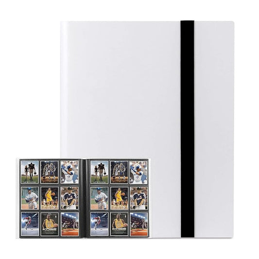 9-Pocket Card Binder Card Collection Album Folder for 360 Cards - White
