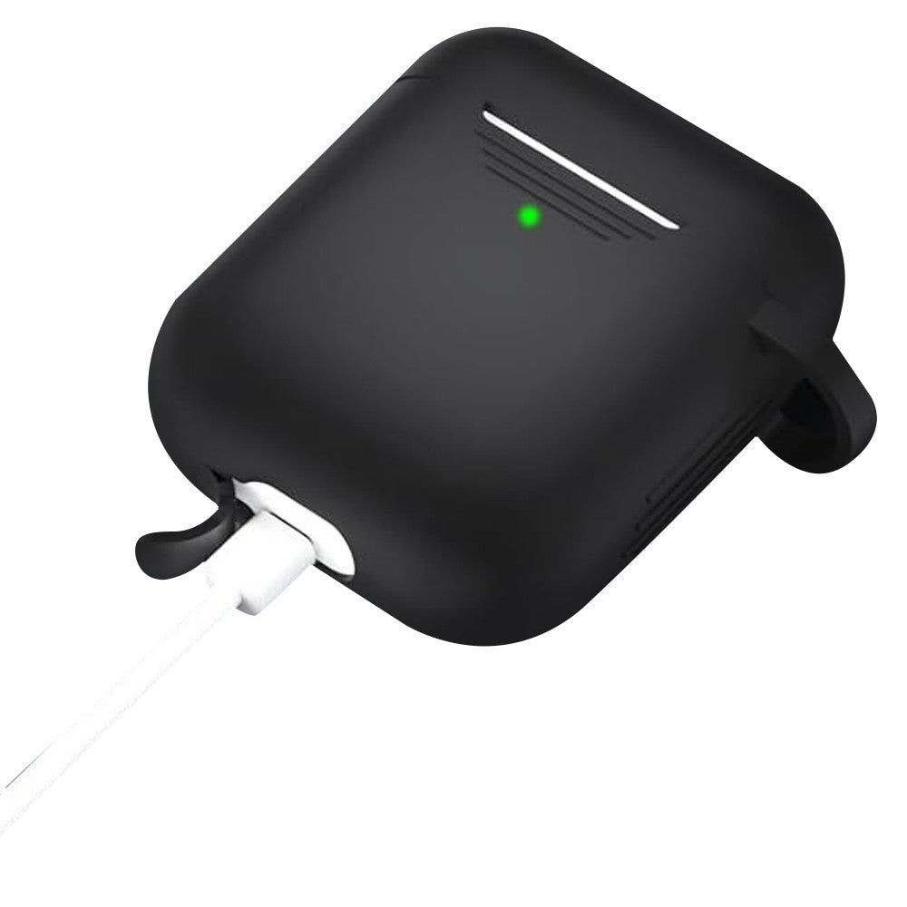 For AirPods 1st and 2nd Gen Silicone Protective Case with Cleaner Kit - Black