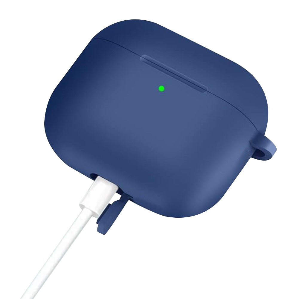 For AirPods 3rd Gen Silicone Protective Case with Cleaner Kit and Keychain-Blue