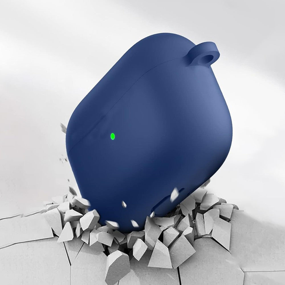 For AirPods Pro Silicone Protective Case with Cleaner Kit and Keychain - Blue