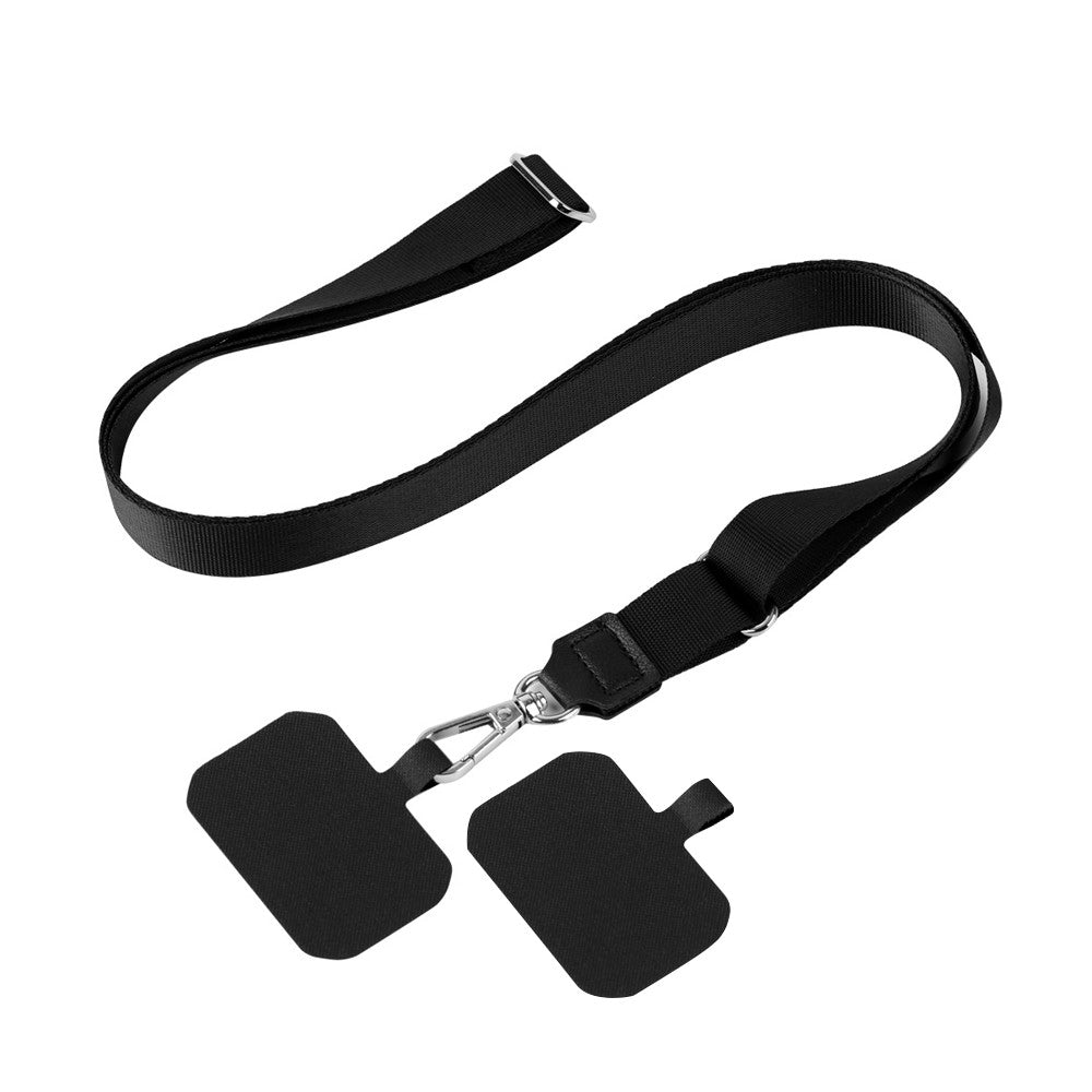 Universal Mobile Phone Anti-lost Lanyard Adjustable Hanging Neck Strap - Black