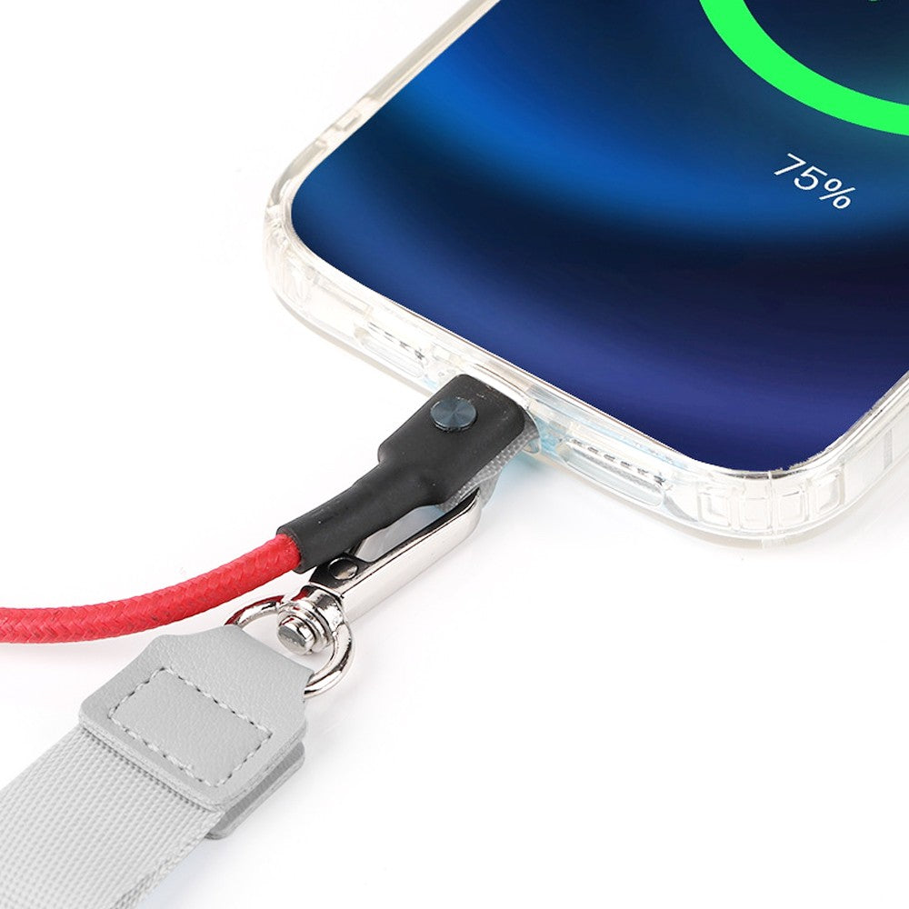 Universal Mobile Phone Anti-lost Lanyard Adjustable Hanging Neck Strap - Grey