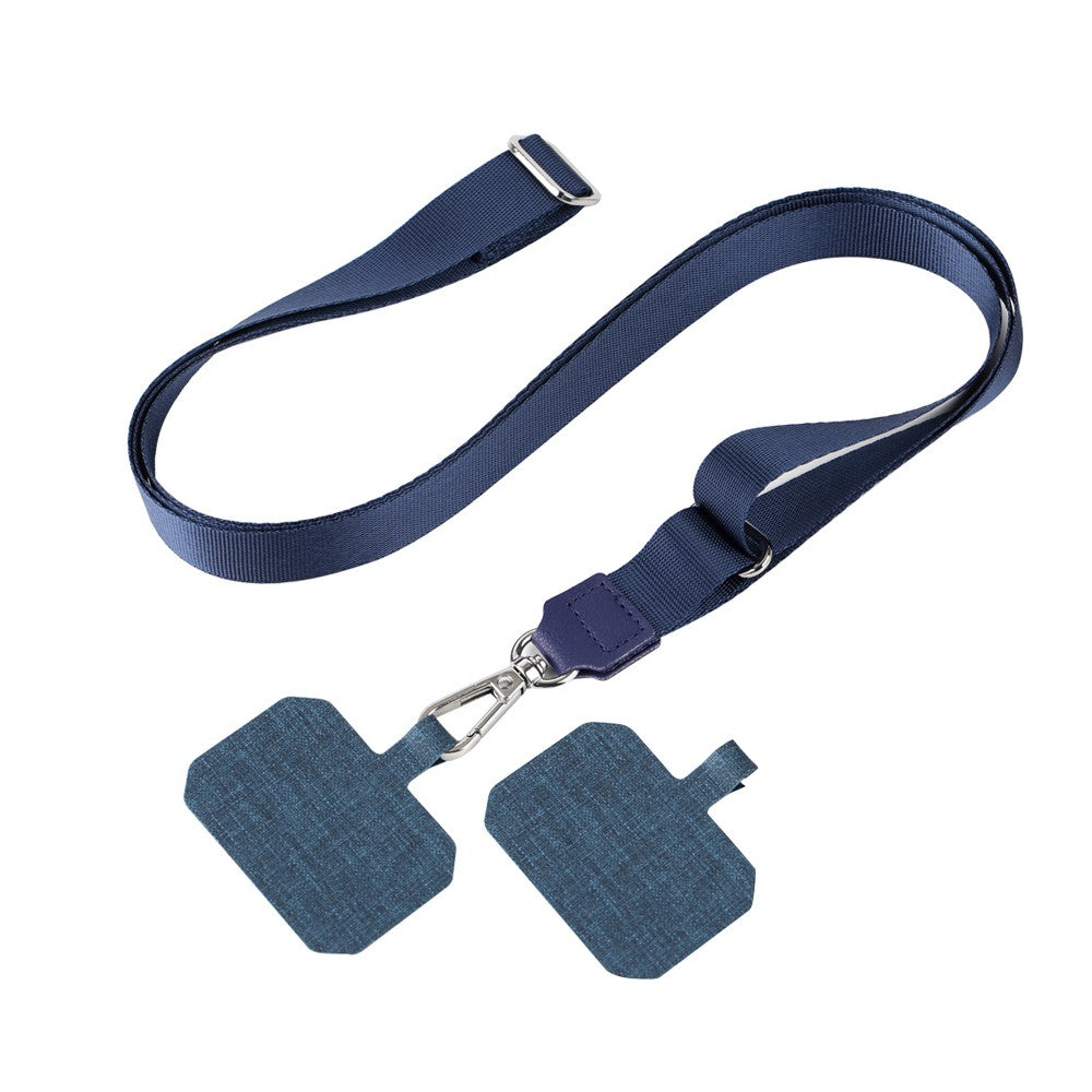 Universal Mobile Phone Anti-lost Lanyard Adjustable Hanging Neck Strap - Blue