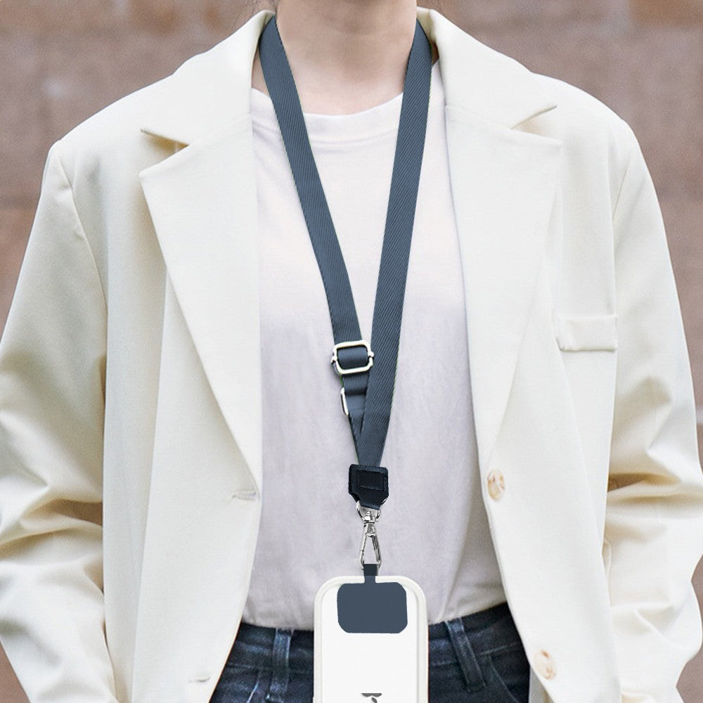 Universal Mobile Phone Anti-lost Lanyard Adjustable Hanging Neck Strap - Blue