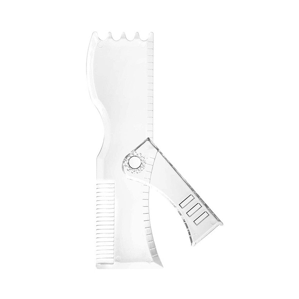 Mens Beard Shaping Tool Beard Trim Template Comb Trimming Shaper - Transparent