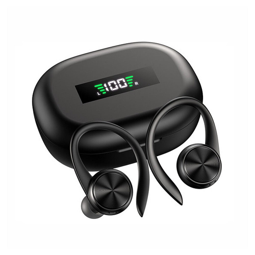 Wireless Bluetooth Earphones Sweatproof Ear-Hook Headphones Sports Earbuds