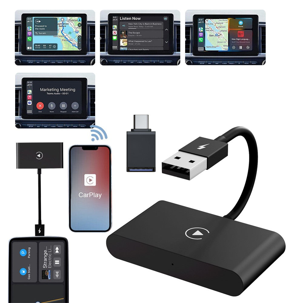 For Apple Carplay Adapter Bluetooth USB Wireless Receiver Auto Car Player Stereo