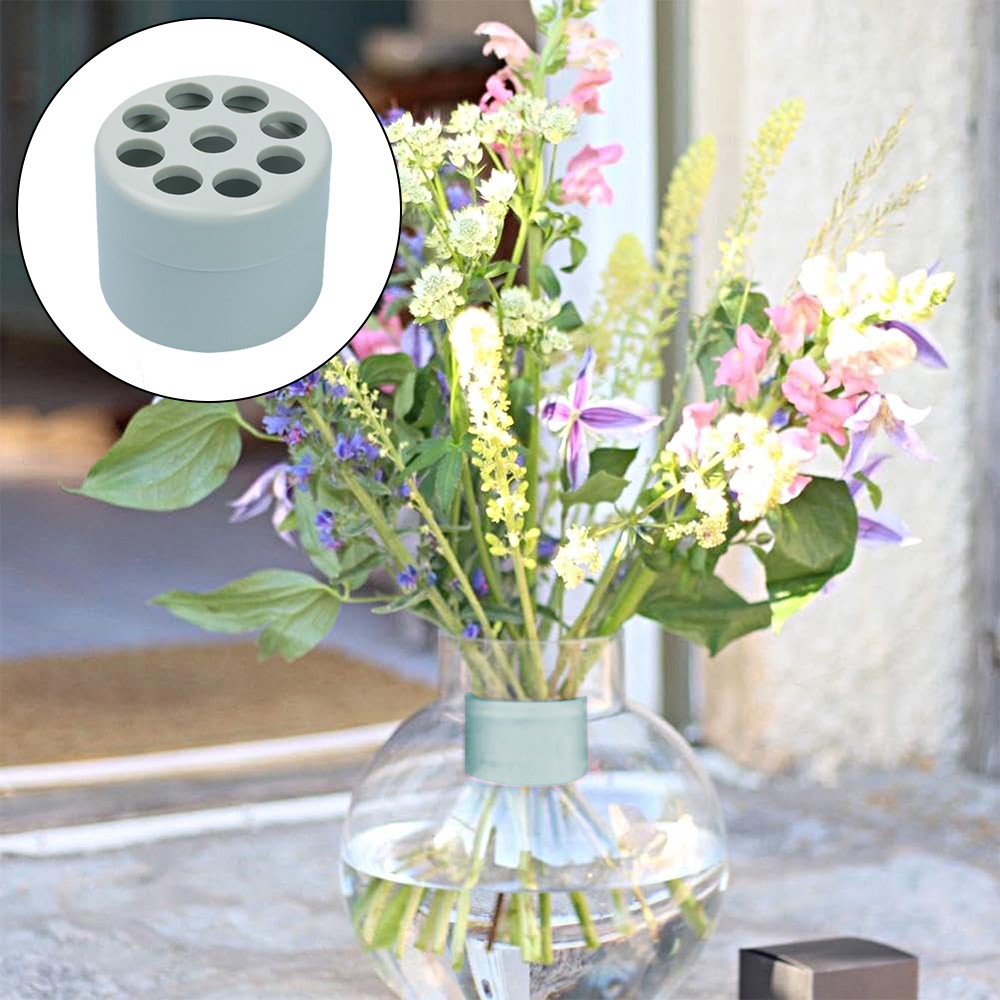 Spiral Ikebana Stem Holder for Vases DIY Flower Arrangement Holder - Green - S