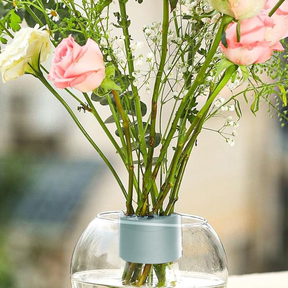 Spiral Ikebana Stem Holder for Vases DIY Flower Arrangement Holder - Green - S