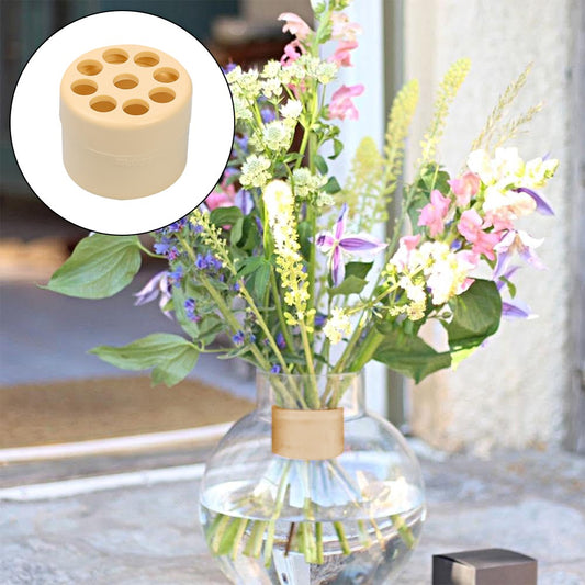 Spiral Ikebana Stem Holder for Vases DIY Flower Arrangement Holder - Yellow - S