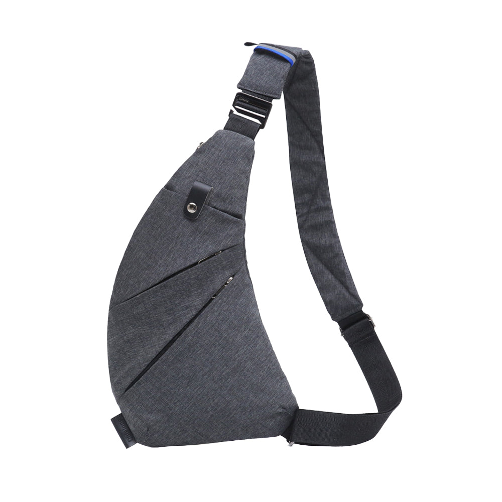 Multifunctional Anti-theft Sling Chest Pack Crossbody Bag - Grey
