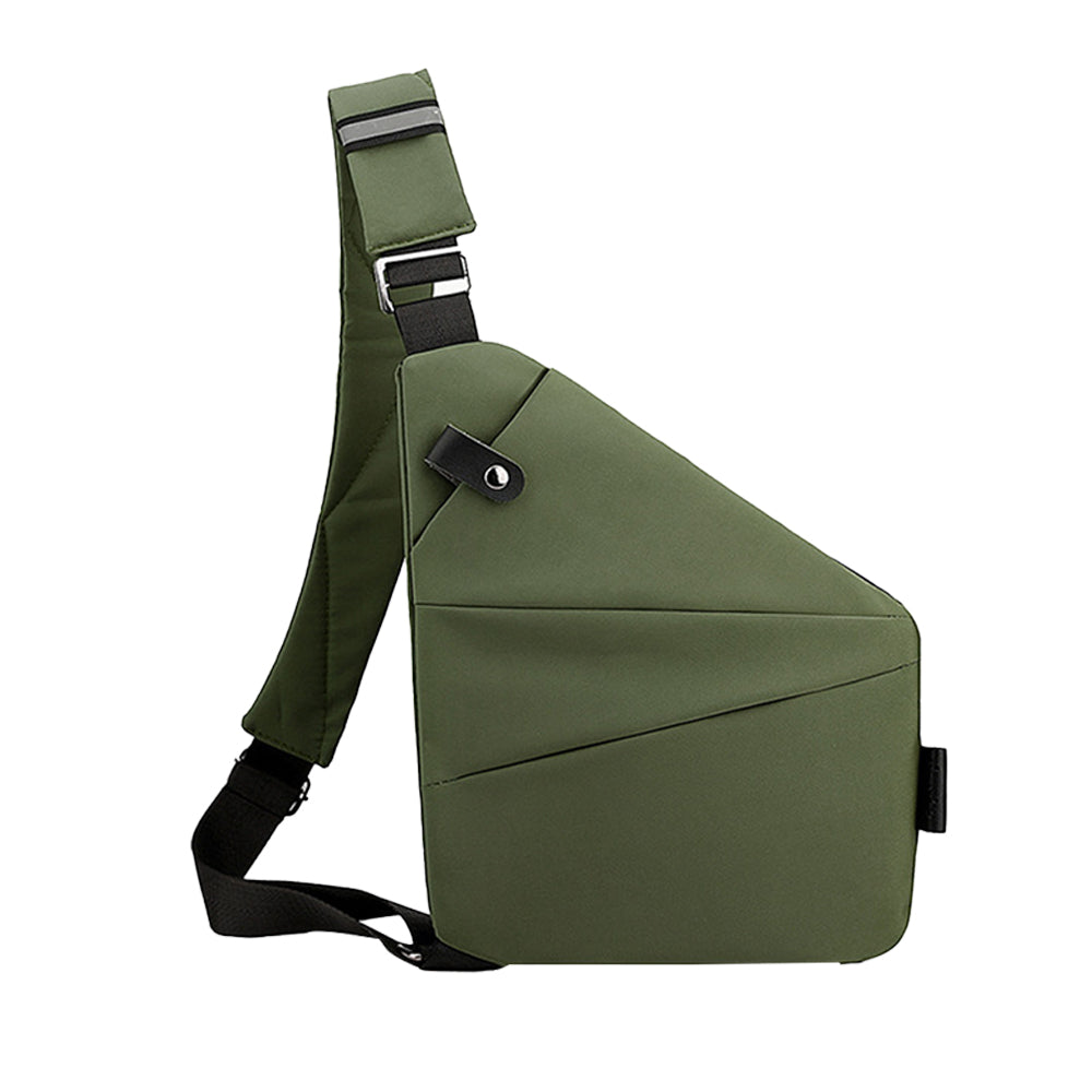 Anti-theft Sling Chest Pack Left Shoulder Bag - Green