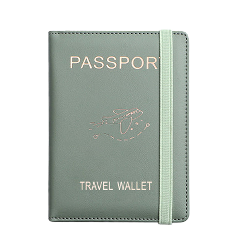 RFID Blocking Passport Holder for Travel Accessories Passport Purse Card - Green