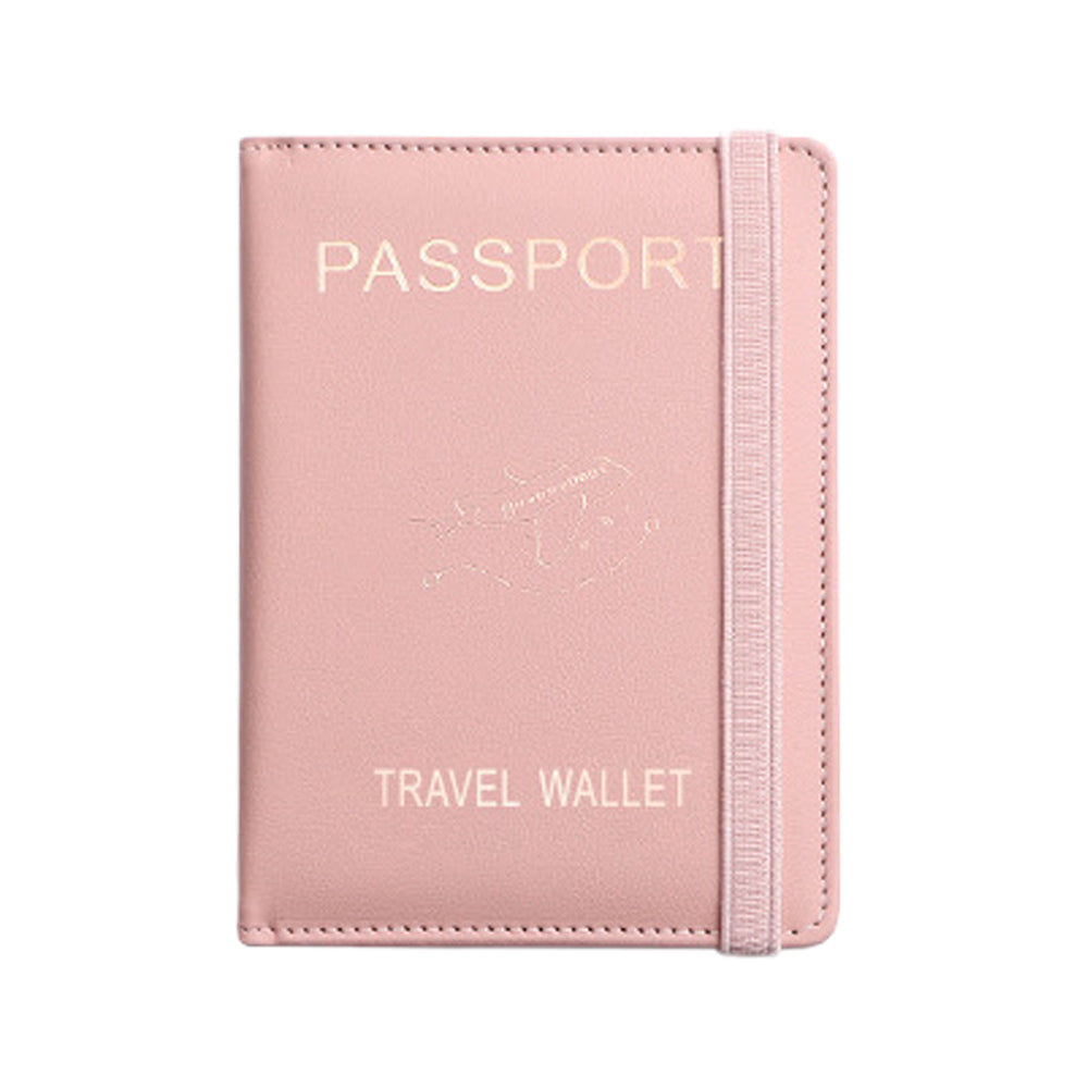RFID Blocking Passport Holder for Travel Accessories Passport Purse Card - Pink