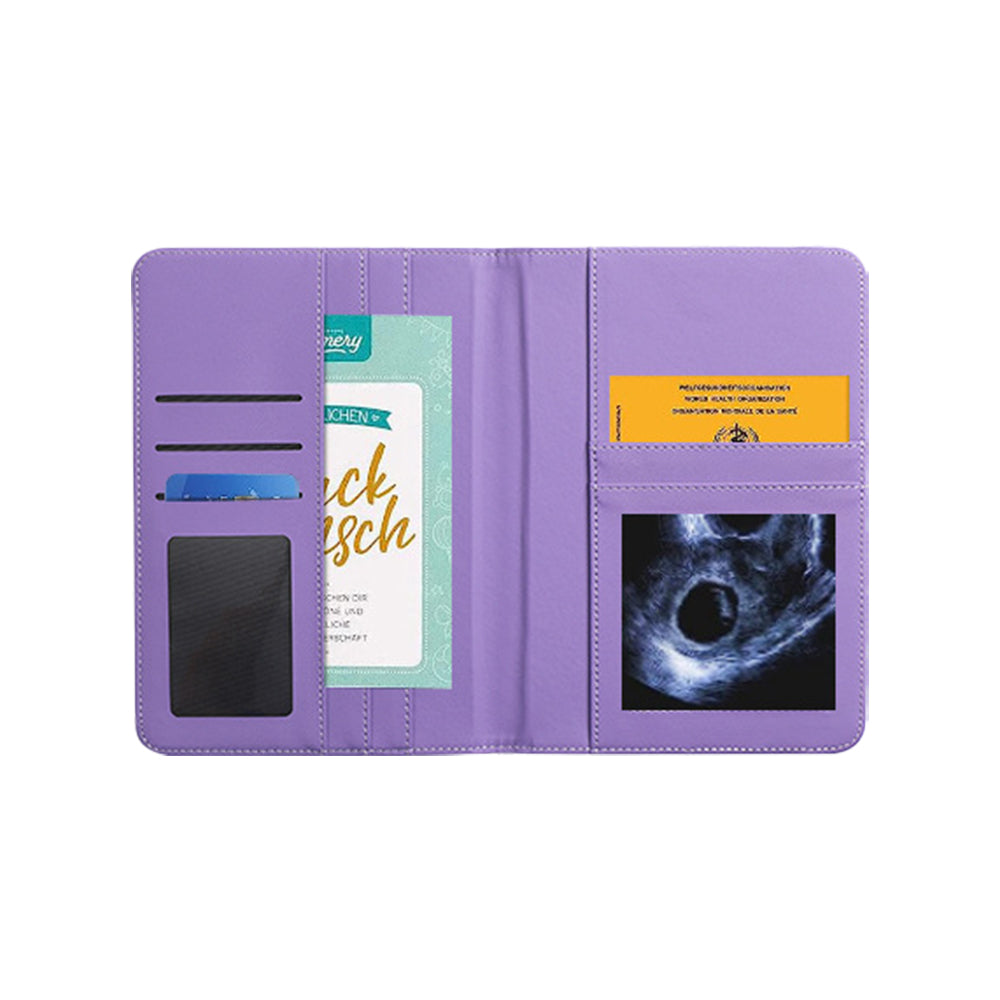 Pregnancy Journal PU Cover Card Holder for Expecting Moms Planner - Purple