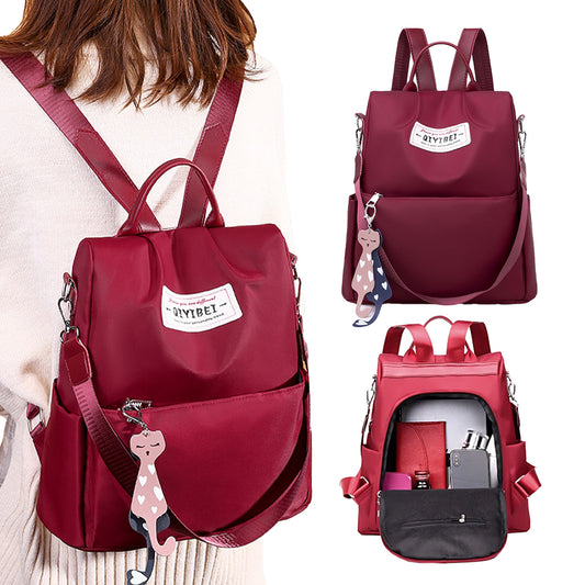 Anti-theft Backpack Multifunctional Large Capacity Travel Bag - Red