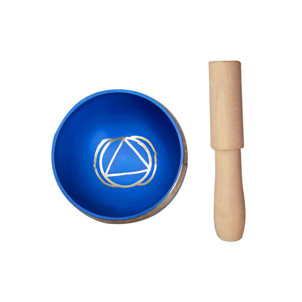 Tibetan Singing Bowl Set Meditation Sound Bowl for Yoga Sound Healing-Dark Blue