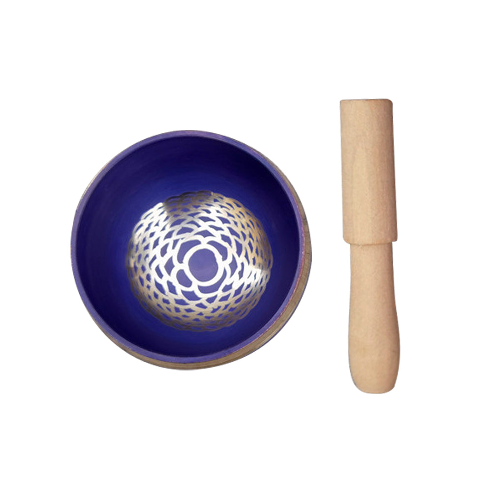 Tibetan Singing Bowl Set Meditation Sound Bowl for Yoga Sound Healing - Purple