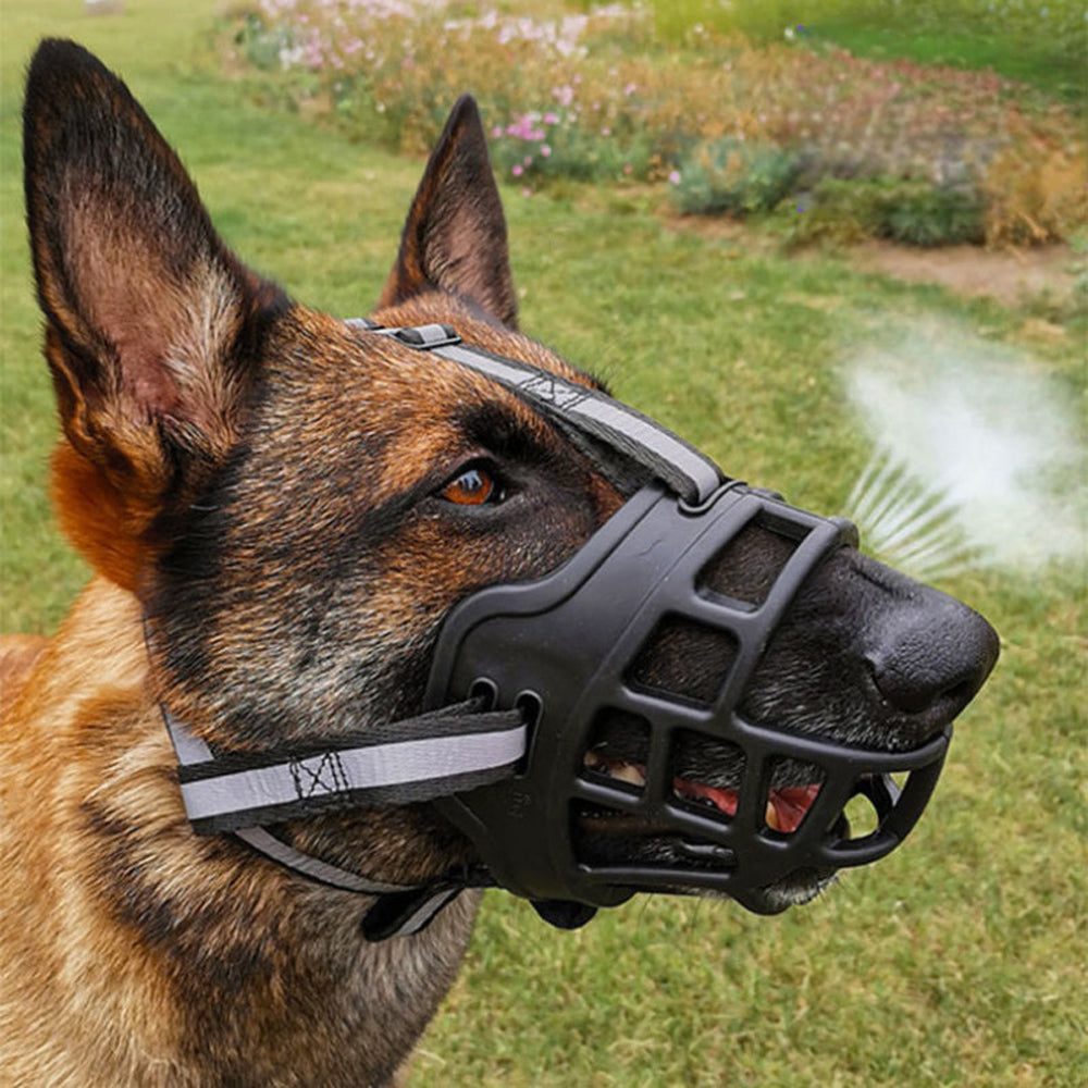 Adjustable Pet Dog Muzzle No Bite Basket Muzzle Cage Mouth Mesh Cover XL
